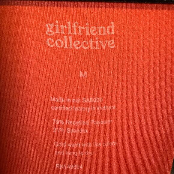 Girlfiend Collective Sports Bra Womens Medium Orange Paloma Racerback Athleisure - Picture 4 of 6